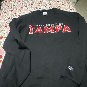Champion Black University of Tampa Men's Sweatshirt work twice Black size Large